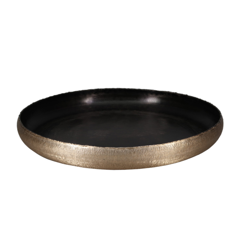 Liberta - Maison MARGO 2 Μπωλ Αλουμινίου Χρυσό/Smoke Black Φ44x6cm 018421