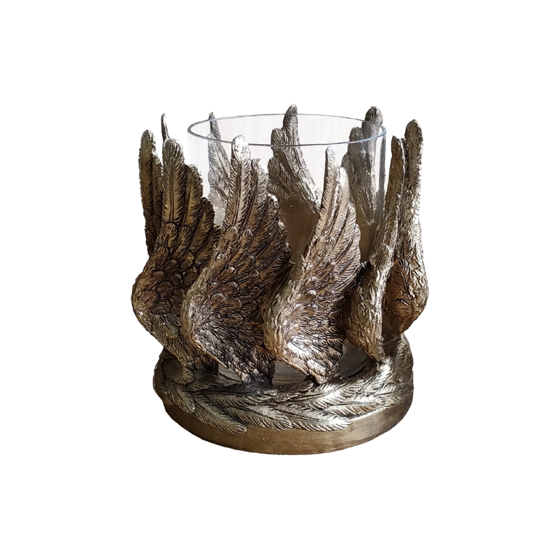 Liberta - Maison VOLE Κηροπήγιο Resin Χρυσό Φ15x18.3cm 