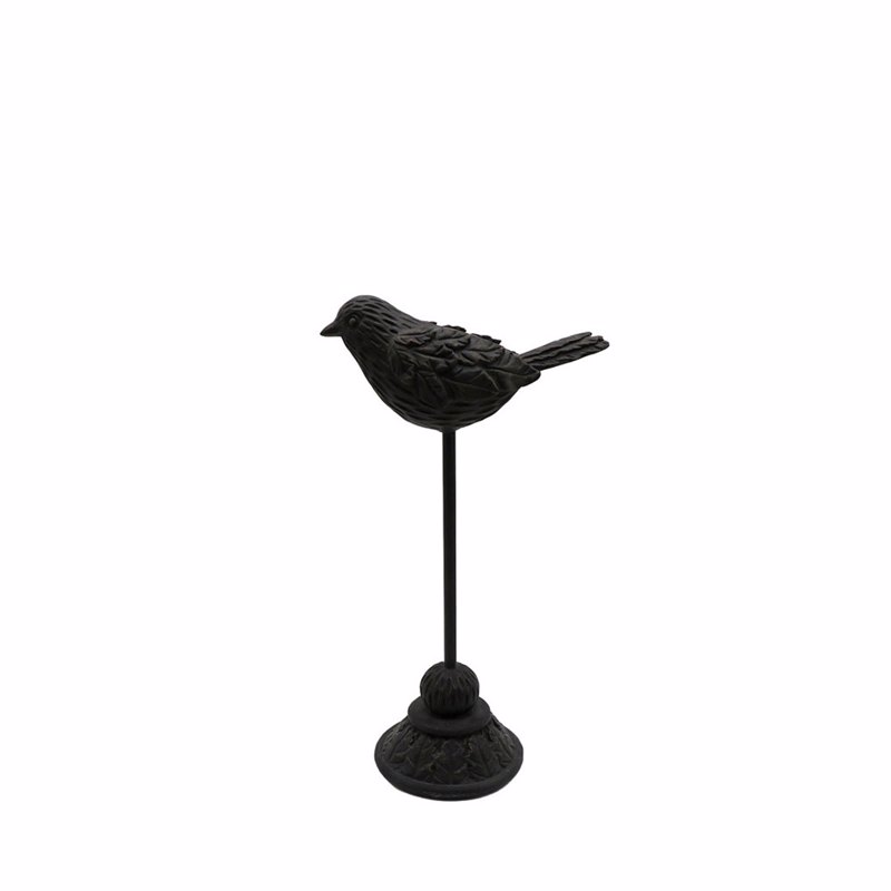 Liberta - Maison FUGLE Διακοσμητικό Πουλί Polyresin Μαύρο 18x10x32cm 018549
