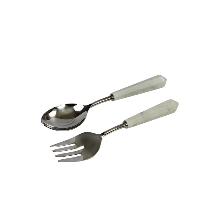 Liberta-Maison Marmo Set Serbirismatos Salatas 28x7x3cm Atsali Lefko Marmaro 018949