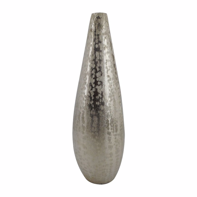 Liberta - Maison DROP Βάζο Αλουμινίου Ασημί Φ15x46cm 01