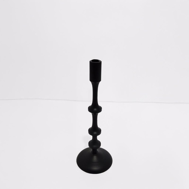 Liberta-Maison NIO Κηροπήγιο 13x13x34cm Αλουμίνιο Μαύρο 019152