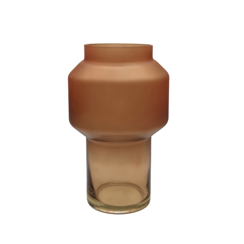 Liberta - Maison - ΣΗΜΑΝΤΙΚΟ: Σε περίπτωση διαφοράς τιμής από το κατάστημα ισχύει παντα και μόνο η τιμή του καταστήματος Liberta - Maison ZEME Βάζο Γυάλινο Terracotta Φ15x24cm