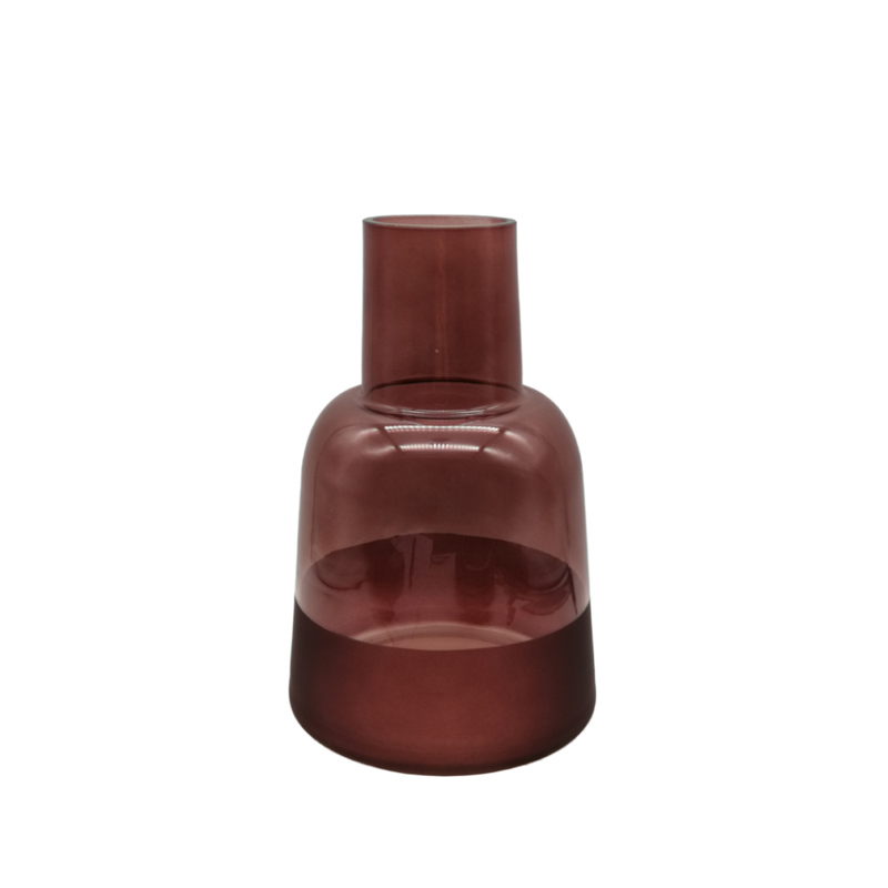 Liberta-Maison ZEME Βάζο 15x15x23.5cm Γυαλί Μπορντω 019558