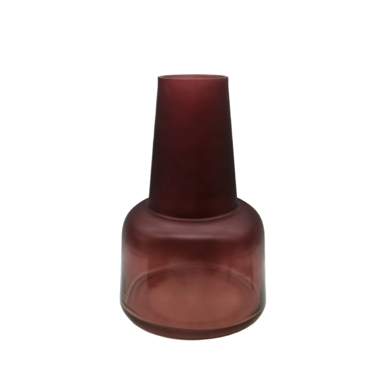 Liberta-Maison ZEME Βάζο 18x18x28cm Γυαλί Μπορντω 019559