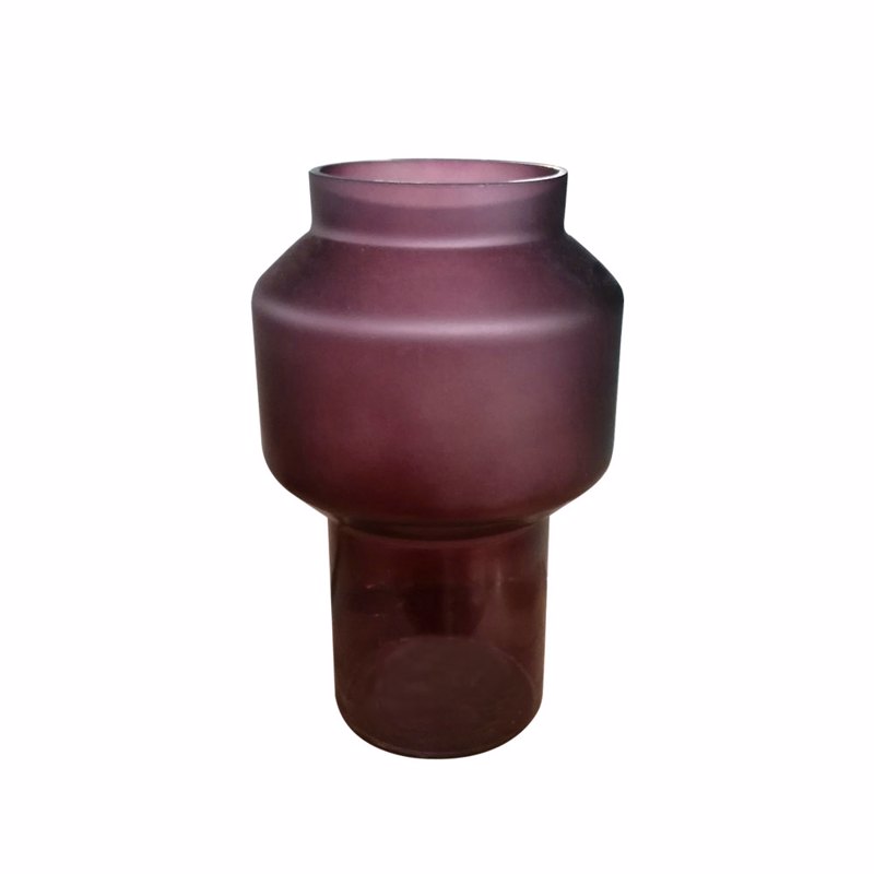 Liberta-Maison ZEME Βάζο 15x15x24cm Γυαλί Μπορντω 019560