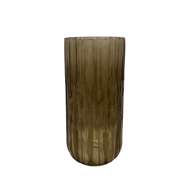 Liberta - Maison MEDAN Βάζο Γυάλινο Καφέ Φ14x30cm 019594
