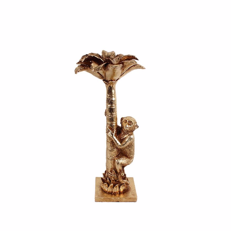 Κηροπήγια, Κεριά, Αρωματικά χώρου agiovlasitishome - ΣΗΜΑΝΤΙΚΟ: Σε περίπτωση διαφοράς τιμής από το κατάστημα ισχύει παντα και μόνο η τιμή του καταστήματος Liberta - Maison JAVAN Κηροπήγιο Resin Χρυσό 14.5x14.2x