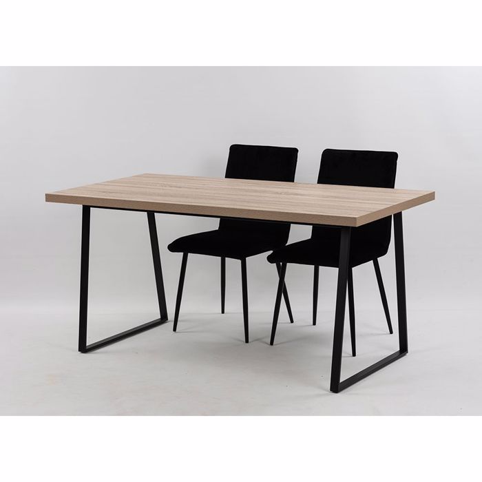 Liberta - Maison PLEGMA Τραπέζι Sonoma/Μαύρο 160x80x76cm 02-0364 Liberta - Maison PLEGMA Trapezi Sonoma/Mavro 160x80x76cm 02-0364