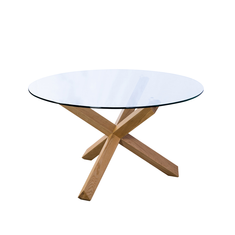 Έπιπλα τραπεζαρίας Agiovlasitishome - ΣΗΜΑΝΤΙΚΟ: Σε περίπτωση διαφοράς τιμής από το κατάστημα ισχύει παντα και μόνο η τιμή του καταστήματος Liberta - Maison GLASS Τραπέζι Διάφανο Φ130x75cm 02-045