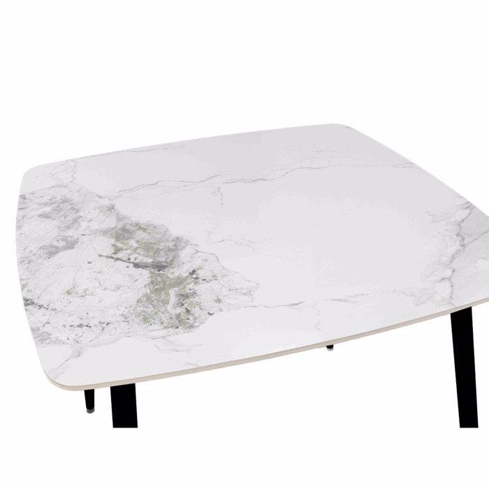 Liberta - Maison QUADRO Trapezi Lefko me Opsi Marmarou 90x90x77cm 02-0671