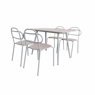 Liberta - Maison ITALIAN Σετ Τραπεζαρίας Φυσικό Ανοιχτό 120x75x75cm 02-0673