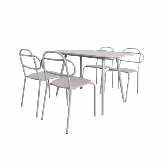 Liberta - Maison ITALIAN Σετ Τραπεζαρίας Φυσικό Ανοιχτό 120x75x75cm 02-0673 Liberta - Maison ITALIAN Set Trapezarias Fusiko Anoixto 120x75x75cm 02-0673