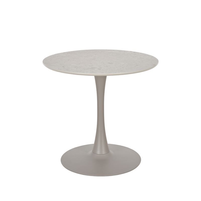 Liberta - Maison CASPIAN Τραπέζι Γκρι με Όψη Μαρμάρου Φ80x75cm 02-0704