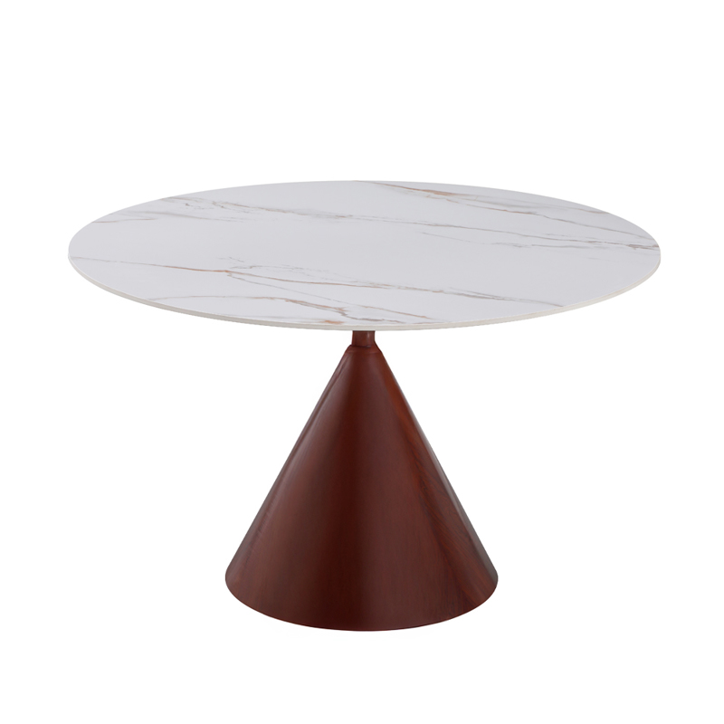 Liberta-Maison Noisette Τραπέζι Λευκό με όψη Μαρμάρου 120x120x76cm 02-0723