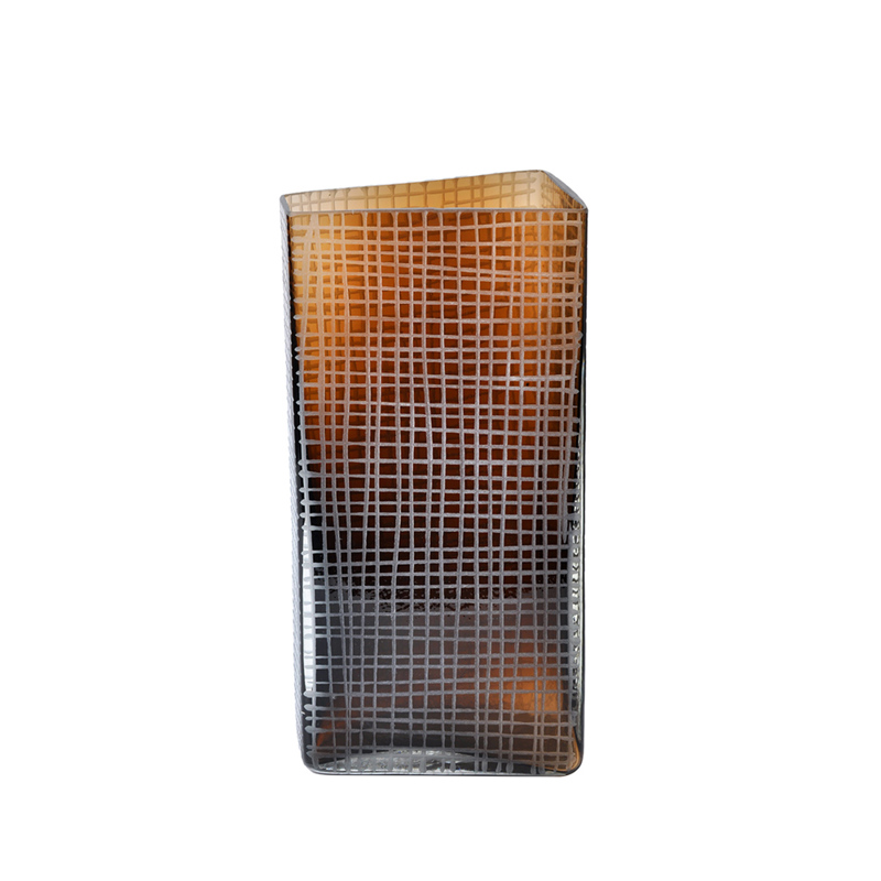 Liberta - Maison GRAVIR HONEY Βάζο Γυάλινο Καφέ 16x12x33cm 020138