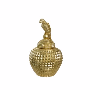 Liberta - Maison PERROQUET Δοχείο Αποθήκευσης Resin Χρυσό Φ23x38cm 020411