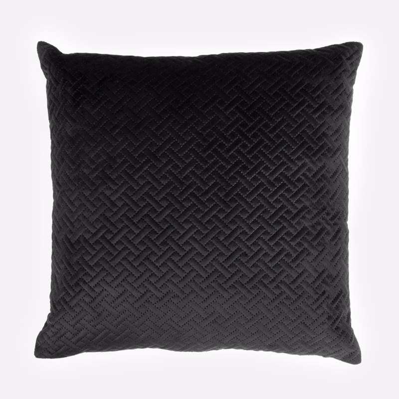 Liberta-Maison Diagonal Διακοσμητικό Μαξιλάρι 45x45cm Βελούδο Μαύρο 020449