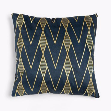 Liberta - Maison MINTONI Διακοσμητικό Μαξιλάρι Βελούδινο Μαύρο/Χρυσό 45x45cm 020450