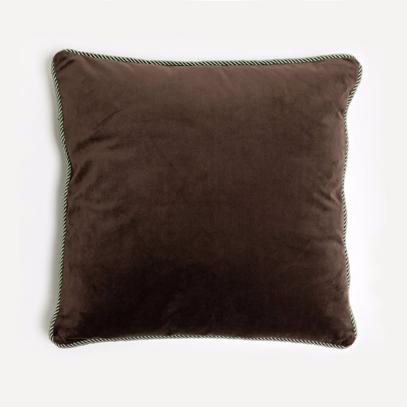 Liberta-Maison Solid Διακοσμητικό Μαξιλάρι 50x50cm Βελούδο Καφέ 020465