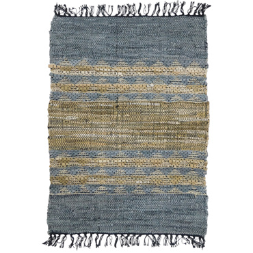 Liberta - Maison CINDER Χαλί Δερμάτινο Μπεζ/Γκρι 60x90cm 020491