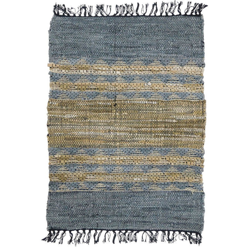 Liberta - Maison CINDER Χαλί Δερμάτινο Μπεζ/Γκρι 60x90c