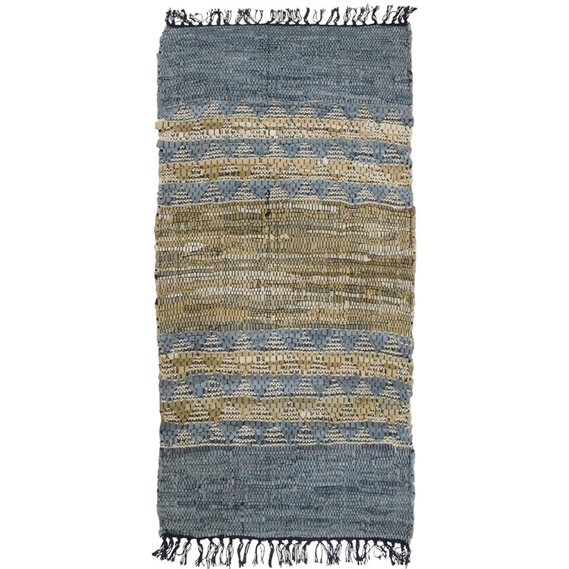 Liberta - Maison CINDER Χαλί Δερμάτινο Μπεζ/Γκρι 70x150cm 020492