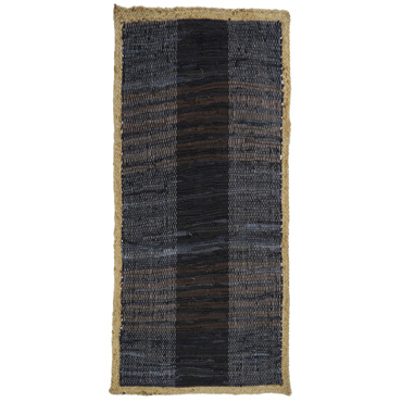 Liberta - Maison DARK Χαλί Δερμάτινο/Γιούτα Μαύρο/Μπεζ 70x150cm 020526