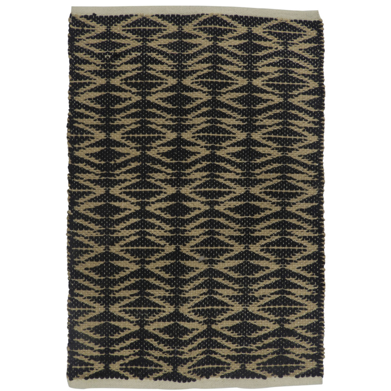 Liberta-Maison Africa Χαλακι 60x90cm Γιούτα Μαύρο Μπεζ Βαμβάκι 020529