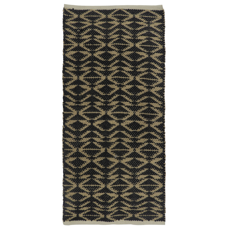 Liberta-Maison Africa Χαλί Διαδρόμου 70x150cm Γιούτα Μαύρο Μπεζ Βαμβάκι 020530