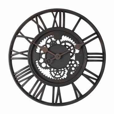 Liberta - Maison SERAZ Ρολόι Τοίχου PVC Μαύρο Φ51x5cm 020595