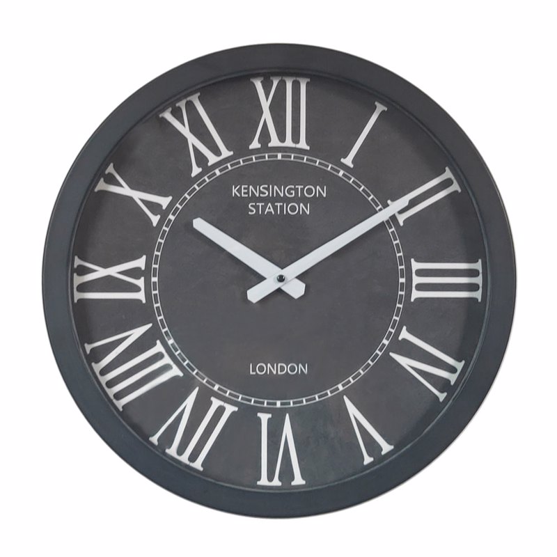 Liberta - Maison SLOZNO Ρολόι Τοίχου Μεταλλικό Μαύρο/Λευκό με Γυαλί Φ40.5x8cm 020596