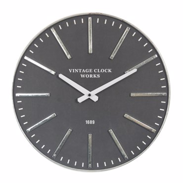 Liberta - Maison FLEK Ρολόι Τοίχου MDF Μαύρο/Λευκό Φ40x4.5cm 020598