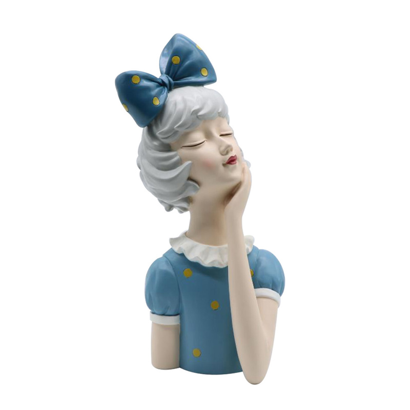 Liberta-Maison Travel Girl Διακοσμητική Φιγούρα 17x15x34cm Polyresin Πολύχρωμο 020795