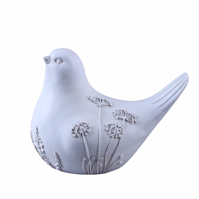 Liberta - Maison CALIS DECO Πουλί Resin Λευκό/Μπεζ 18x1