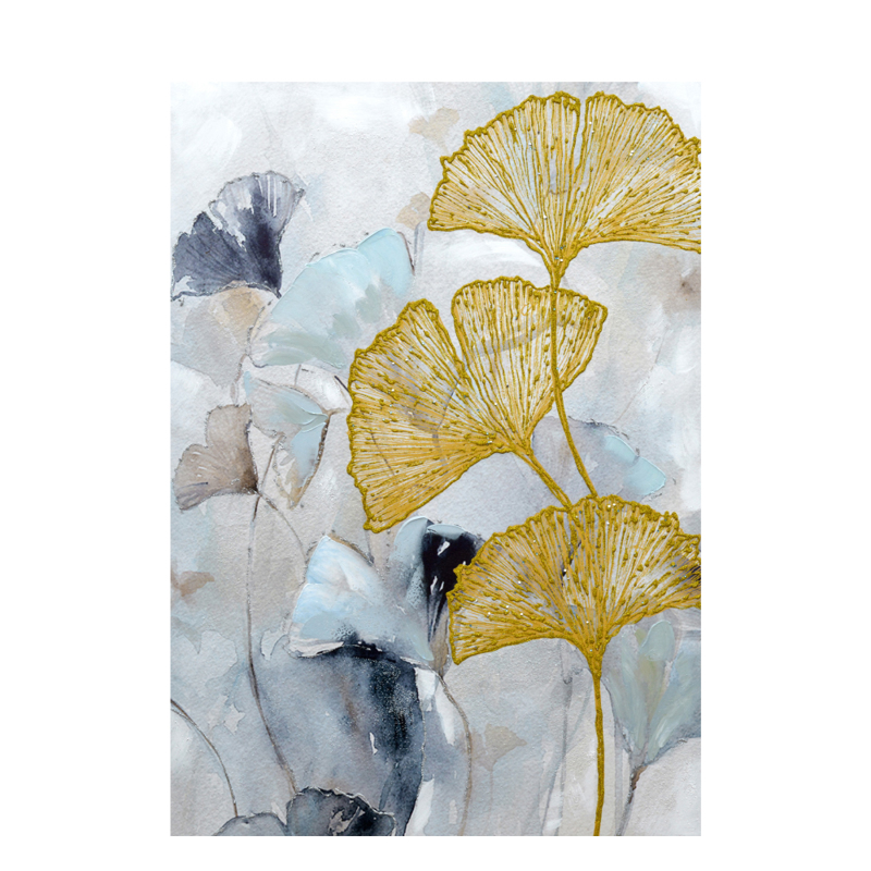 Liberta - Maison PALEN 2 Πίνακας Καμβάς με Μπλε/Λευκό/Χρυσό Ξύλο 70x100x3cm 021074