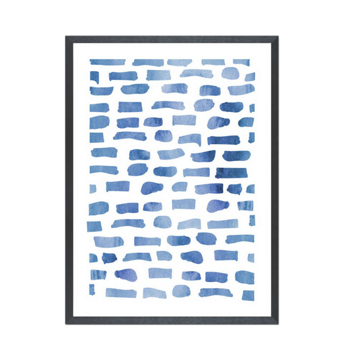 Liberta - Maison IOS 4 Pinakas Kambas me Ble/Lefko Xulo kai Mavri Korniza 40x60x3cm 021100