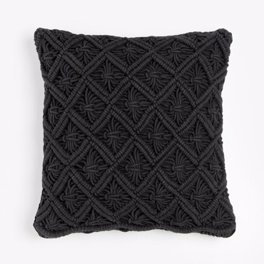 Liberta - Maison AL MANO Διακοσμητικό Μαξιλάρι 45x45x5cm Βαμβάκι Μαύρο Polyester 021669