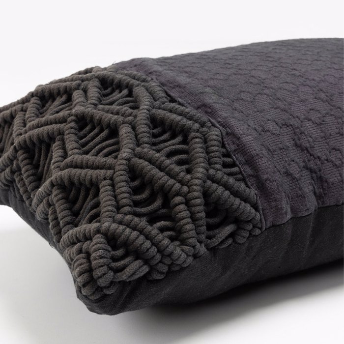 Liberta - Maison AL MANO Diakosmitiko Maxilari Bambakero/Polyester Mavro 50x30x5cm 021671
