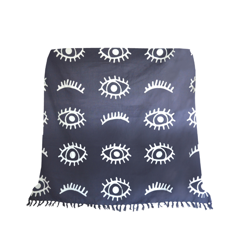 Liberta - Maison EYES GREY Ριχτάρι Βαμβακερό Μπλε/Λευκό 130x170cm 021788