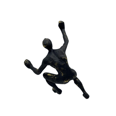 Liberta - Maison CLIMBER DECO Διακοσμητικό Τοίχου Resin Μαύρο με Χρυσές Πινελιές 15x9x23cm 021828