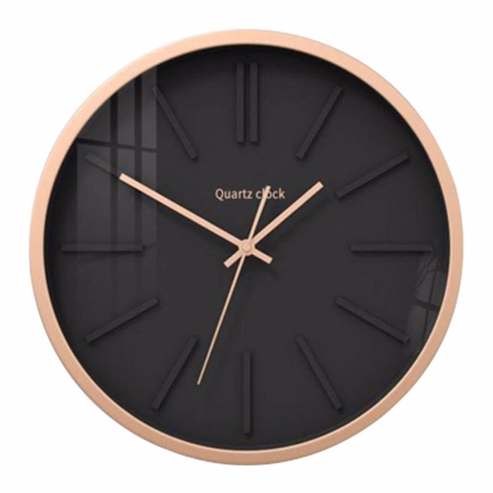 Liberta - Maison ZOOM Roloi Toixou Metalliko/MDF Mavro/Xruso F40x6cm 021958