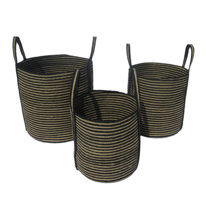 Liberta - Maison YIRMI Set ton 3 Kalathi apo Gouta Fusiko/Mavro F40x40cm 022016