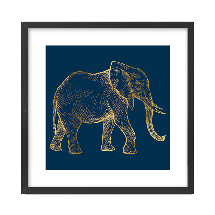 Liberta - Maison VASARI Set ton 2 Pinakas apo Xarti kai MDF Poluxromo me Mavri Korniza 50x50x2cm 022047