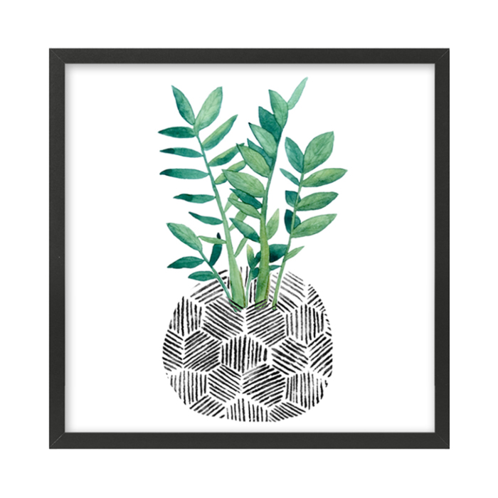 Liberta - Maison BILIA Set ton 2 Pinakas apo Xarti kai MDF Poluxromo kai Mavri Korniza 50x50x2cm 022052