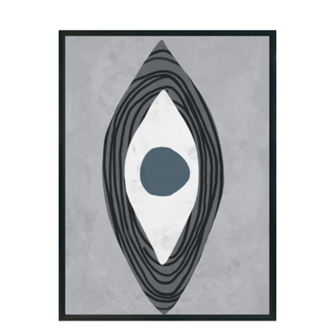 Liberta - Maison OEIL Πίνακας Καμβάς με Γκρι/Μαύρο Ξύλο και Μαύρη Κορνίζα 60x90x4.5cm 022084