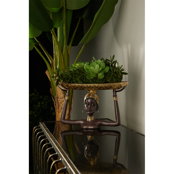 Liberta - Maison JESIRA DECO Prosopo Resin Xruso/Mavro 28x14x17.5cm 022114