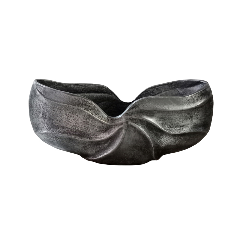 Liberta - Maison IWA 2 Βάζο Αλουμινίου Ασημί Αντικέ 39x