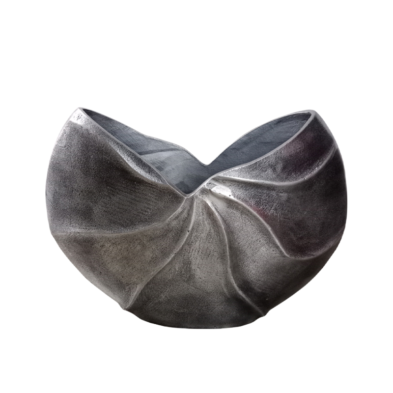 Liberta - Maison IWA 3 Βάζο Αλουμινίου Ασημί Αντικέ 38x