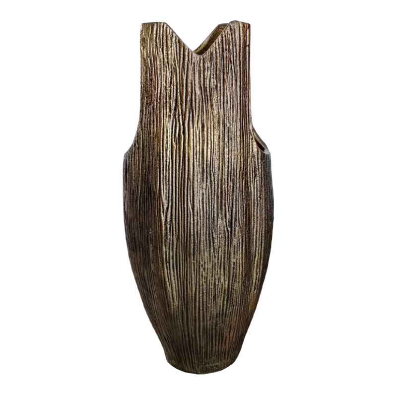 Liberta - Maison BAJAN Βάζο Αλουμινίου Χρυσό Αντικέ 19.5x14x46cm 022144